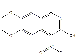 6,7-Dimethoxy-1-methyl-4-nitroisoquinolin-3-ol 구조식 이미지