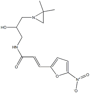 (E)-3-(5-Nitro-2-furanyl)-N-[2-hydroxy-3-(2,2-dimethyl-1-aziridinyl)propyl]acrylamide 구조식 이미지