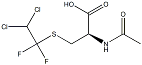N-Acetyl-S-(2,2-dichloro-1,1-difluoroethyl)-L-cysteine 구조식 이미지