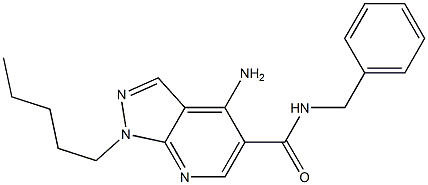 1-Pentyl-4-amino-N-benzyl-1H-pyrazolo[3,4-b]pyridine-5-carboxamide Structure