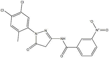 1-(4,5-Dichloro-2-methylphenyl)-3-(3-nitrobenzoylamino)-5(4H)-pyrazolone Structure