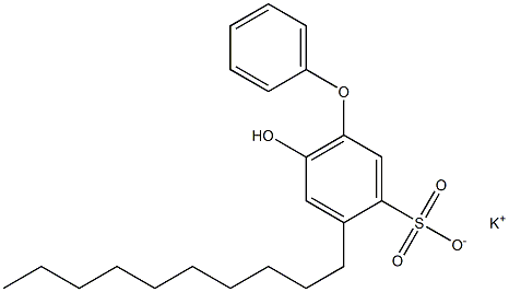 6-Hydroxy-4-decyl[oxybisbenzene]-3-sulfonic acid potassium salt Structure