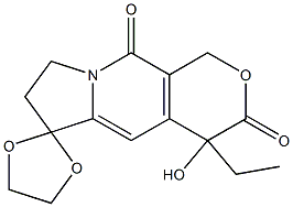 4-Hydroxy-4-ethyl-7,8-dihydrospiro[1H-pyrano[3,4-f]indolizine-6(3H),2'-[1,3]dioxolane]-3,10(4H)-dione 구조식 이미지