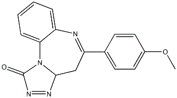 3a,4-Dihydro-5-(4-methoxyphenyl)-1H-[1,2,4]triazolo[4,3-a][1,5]benzodiazepin-1-one 구조식 이미지
