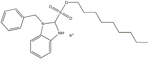 1-Benzyl-2,3-dihydro-2-nonyl-1H-benzimidazole-2-sulfonic acid potassium salt Structure