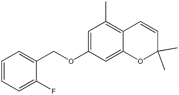 7-(2-Fluorobenzyloxy)-2,2,5-trimethyl-2H-1-benzopyran 구조식 이미지