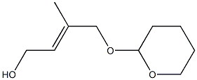 (E)-3-Methyl-4-[[(tetrahydro-2H-pyran)-2-yl]oxy]-2-buten-1-ol 구조식 이미지