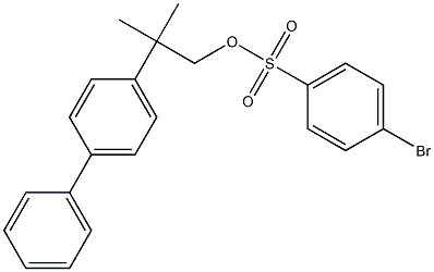 4-Bromobenzenesulfonic acid 2-methyl-2-(4-phenylphenyl)propyl ester 구조식 이미지