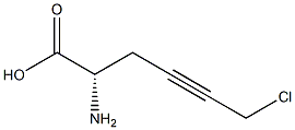 [S,(-)]-2-Amino-6-chloro-4-hexynoic acid Structure