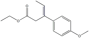 (E)-3-(4-Methoxyphenyl)-3-pentenoic acid ethyl ester Structure