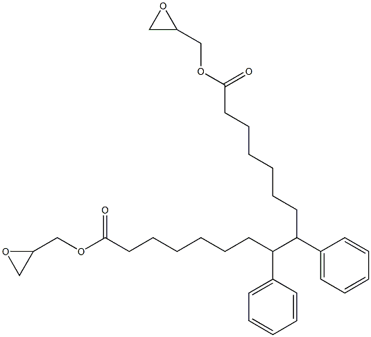 8,9-Diphenylhexadecanedioic acid bis(oxiranylmethyl) ester 구조식 이미지