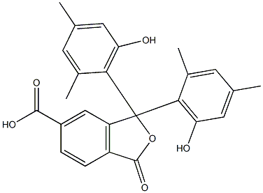 1,3-Dihydro-1,1-bis(6-hydroxy-2,4-dimethylphenyl)-3-oxoisobenzofuran-6-carboxylic acid Structure