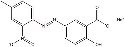 2-Hydroxy-5-[(4-methyl-2-nitrophenyl)azo]benzoic acid sodium salt 구조식 이미지