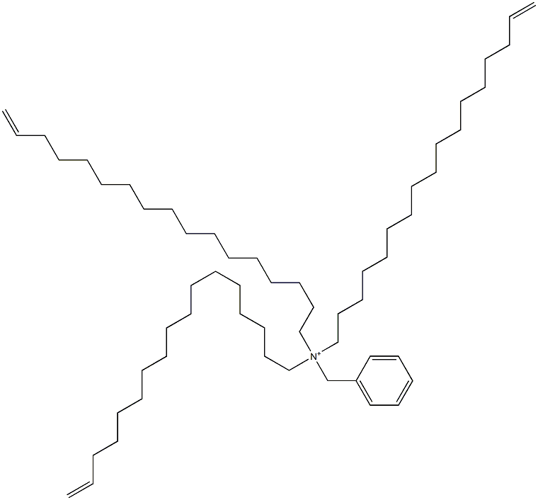 Tri(16-heptadecenyl)benzylaminium Structure