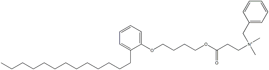 N,N-Dimethyl-N-benzyl-N-[2-[[4-(2-tridecylphenyloxy)butyl]oxycarbonyl]ethyl]aminium 구조식 이미지