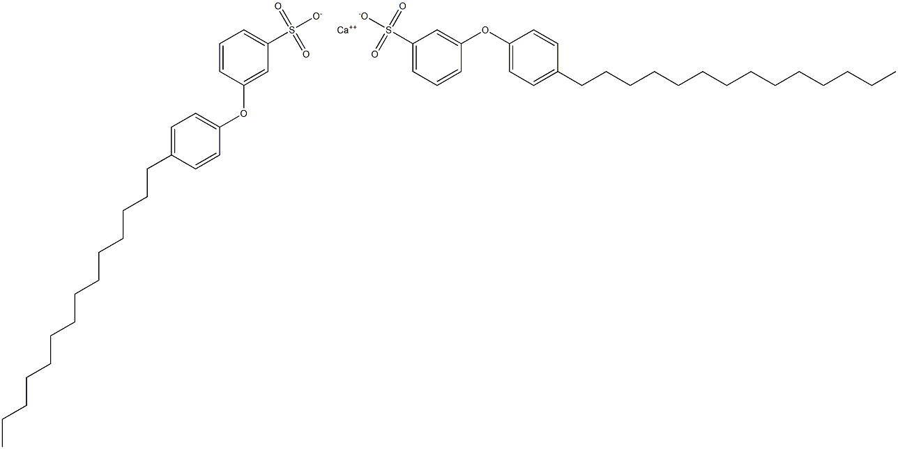 Bis[3-(4-tetradecylphenoxy)benzenesulfonic acid]calcium salt Structure