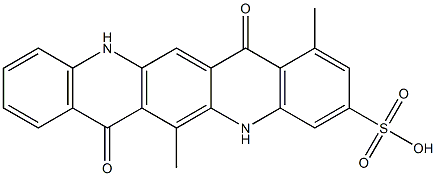 5,7,12,14-Tetrahydro-1,6-dimethyl-7,14-dioxoquino[2,3-b]acridine-3-sulfonic acid 구조식 이미지