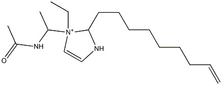 1-[1-(Acetylamino)ethyl]-1-ethyl-2-(8-nonenyl)-4-imidazoline-1-ium 구조식 이미지
