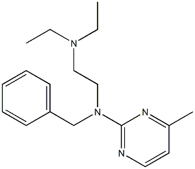 N-Benzyl-N',N'-diethyl-N-(4-methyl-2-pyrimidinyl)ethylenediamine 구조식 이미지