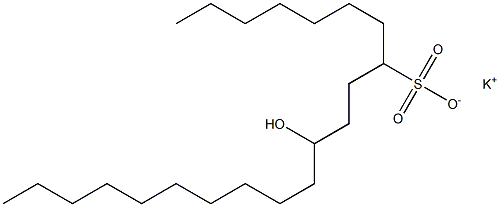 11-Hydroxyhenicosane-8-sulfonic acid potassium salt 구조식 이미지