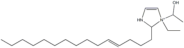 1-Ethyl-1-(1-hydroxyethyl)-2-(4-pentadecenyl)-4-imidazoline-1-ium Structure