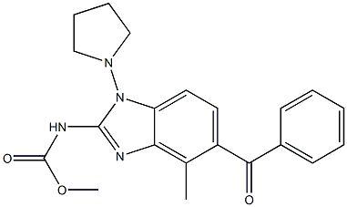 N-[5-Benzoyl-1-(1-pyrrolidinyl)methyl-1H-benzimidazol-2-yl]carbamic acid methyl ester 구조식 이미지