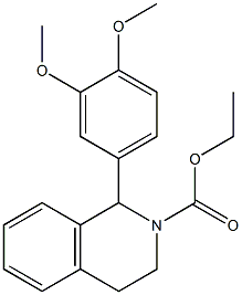 1-(3,4-Dimethoxyphenyl)-1,2,3,4-tetrahydroisoquinoline-2-carboxylic acid ethyl ester 구조식 이미지