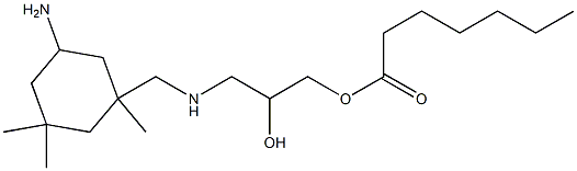 3-[[N-(3-Heptanoyloxy-2-hydroxypropyl)amino]methyl]-3,5,5-trimethylcyclohexylamine Structure