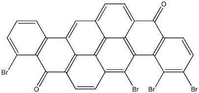 3,4,5,9-Tetrabromo-8,16-pyranthrenedione 구조식 이미지