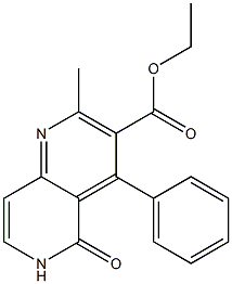 4-Phenyl-2-methyl-5-oxo-5,6-dihydro-1,6-naphthyridine-3-carboxylic acid ethyl ester Structure