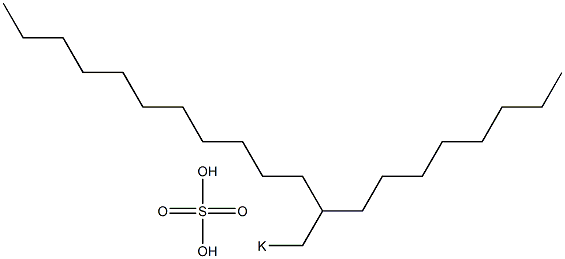 Sulfuric acid 2-octyltridecyl=potassium salt Structure