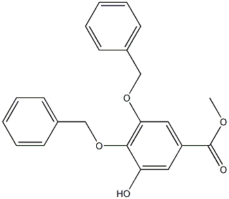 3-Hydroxy-4,5-bis(benzyloxy)benzoic acid methyl ester 구조식 이미지