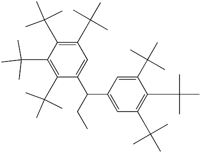 1-(2,3,4,5-Tetra-tert-butylphenyl)-1-(3,4,5-tri-tert-butylphenyl)propane Structure