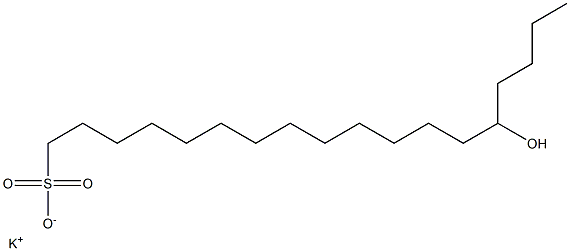 14-Hydroxyoctadecane-1-sulfonic acid potassium salt Structure