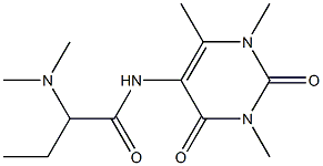 2-(Dimethylamino)-N-(2,4-dioxo-1,3,6-trimethyl-1,2,3,4-tetrahydropyrimidin-5-yl)butyramide 구조식 이미지