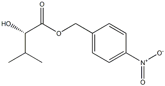 [S,(-)]-2-Hydroxy-3-methylbutyric acid p-nitrobenzyl ester 구조식 이미지