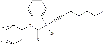2-Hydroxy-2-phenyl-3-nonynoic acid 3-quinuclidinyl ester 구조식 이미지