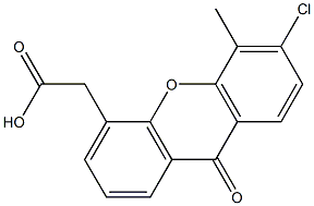 6-Chloro-5-methyl-9-oxo-9H-xanthene-4-acetic acid 구조식 이미지