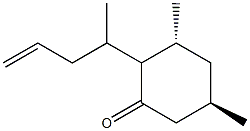 (3R,5R)-3,5-Dimethyl-2-(1-allylethyl)cyclohexan-1-one Structure