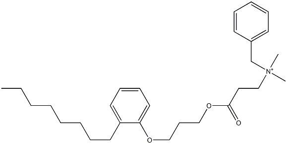 N,N-Dimethyl-N-benzyl-N-[2-[[3-(2-octylphenyloxy)propyl]oxycarbonyl]ethyl]aminium Structure