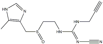 2-Cyano-1-[2-[[(5-methyl-1H-imidazol-4-yl)methyl]sulfinyl]ethyl]-3-(2-propynyl)guanidine Structure