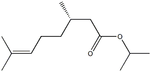 [S,(-)]-3,7-Dimethyl-6-octenoic acid isopropyl ester Structure