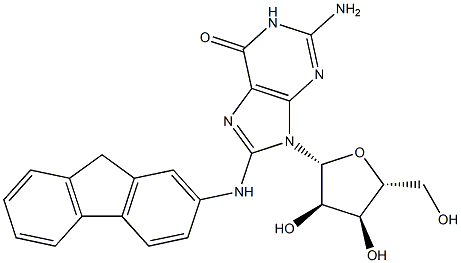 8-(9H-Fluorene-2-ylamino)guanosine 구조식 이미지