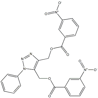 1-Phenyl-1H-1,2,3-triazole-4,5-bis(methanol)bis(3-nitrobenzoate) 구조식 이미지