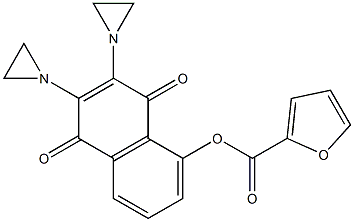 2,3-Bis(1-aziridinyl)-5-(2-furanylcarbonyloxy)-1,4-naphthoquinone Structure