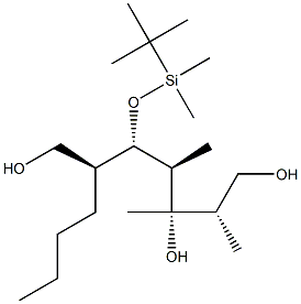 (2S,3S,4R,5S,6S)-6-Butyl-5-(tert-butyldimethylsilyloxy)-2,3,4-trimethylheptane-1,3,7-triol 구조식 이미지