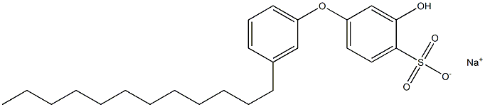 3-Hydroxy-3'-dodecyl[oxybisbenzene]-4-sulfonic acid sodium salt 구조식 이미지