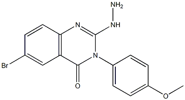 2-Hydrazino-3-(4-methoxyphenyl)-6-bromoquinazolin-4(3H)-one 구조식 이미지