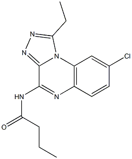 8-Chloro-4-butyrylamino-1-ethyl[1,2,4]triazolo[4,3-a]quinoxaline 구조식 이미지