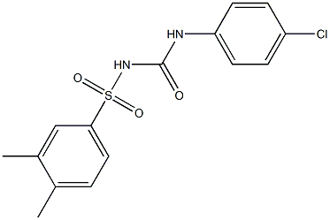 1-(3,4-Dimethylphenylsulfonyl)-3-(4-chlorophenyl)urea 구조식 이미지